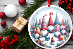 Round Christmass Ornament Sublimation|Clipart Product Image 2
