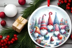 Colorful Pastel Watercolor Christmas Image with Winter Product Image 2