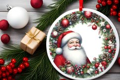 Santa Winter Scene Ornament Sublimation PNG Product Image 1