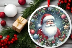 Santa Digital Painting Sublimation PNG Product Image 2