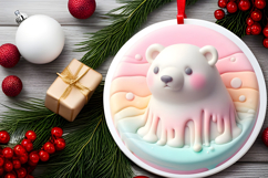 Round Christmass Ornament Sublimation|Clipart Product Image 2