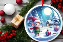 Melting Winter Scene with Elf Sublimation PNG Product Image 2