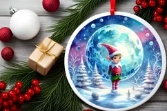 Melting Winter Scene with Elf Sublimation PNG Product Image 2