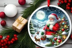 Snow Flake Christmas Ornament Sublimation PNG Product Image 1