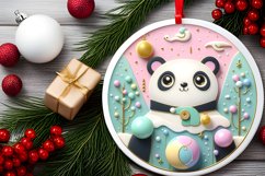 Round Christmas Ornament Sublimation|Clipart Product Image 2