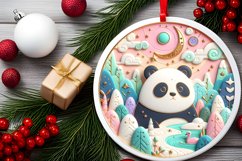 Round Christmas Ornament Sublimation|Clipart Product Image 2