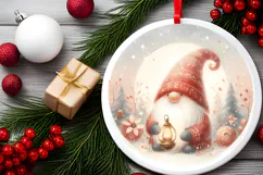 Round Christmass Ornament Sublimation|Clipart Product Image 2