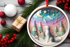 Round Christmas Ornament Sublimation|Clipart Product Image 2