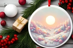 Detailed Pastel Molten Candy Winter Scene PNG Product Image 2