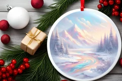 Pastel Christmas Candy Scene Sublimation Clipart PNG Product Image 2