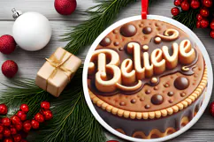 Round Christmass Ornament Sublimation|Clipart Product Image 2