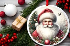 Santa Christmas Round Ornament PNG Product Image 2
