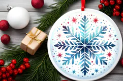 Round Christmass Ornament Sublimation|Clipart Product Image 2