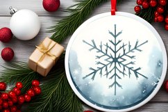Snowy Winter Christmas Ornament Sublimation PNG Product Image 2