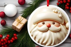 Santa Round Ornament PNG Product Image 2