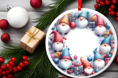 Round Christmass Ornament Sublimation|Clipart Product Image 2