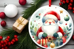 Watercolor Christmas Santa Image PNG Product Image 2