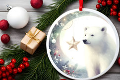 Round Christmass Ornament Sublimation|Clipart Product Image 2