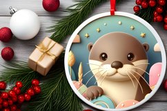Round Christmas Ornament Sublimation|Clipart Product Image 2