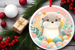 Round Christmas Ornament Sublimation|Clipart Product Image 2