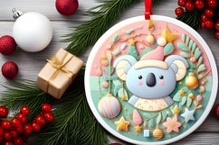 Round Christmas Ornament Sublimation|Clipart Product Image 2