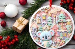 Round Christmas Ornament Sublimation|Clipart Product Image 2