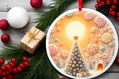 Digital Painting Christmas Candy Scene PNG Product Image 1