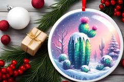 Round Christmass Ornament Sublimation|Clipart Product Image 2