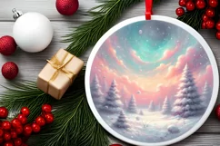 Detailed Pastel Molten Candy Winter Scene PNG Product Image 2