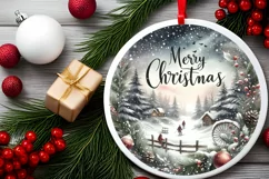 Merry Christmas Winter Scene PNG Product Image 2