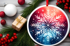 Round Christmass Ornament Sublimation|Clipart Product Image 2