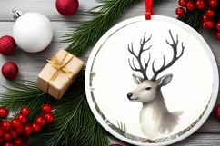Christmas Reindeer Ornament PNG Product Image 2