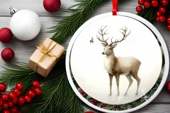 Christmas Reindeer Ornament PNG Product Image 2