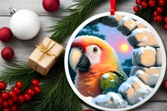 Snow Made Wall with Smiling Parrot Sublimation PNG Product Image 2