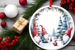 Watercolor Christmas Winter Gnomes Image PNG Product Image 2