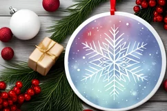 Colorful Pastel Christmas Snow Flake Image PNG Product Image 2