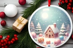 Digital Painting Christmas Candy Scene PNG Product Image 2