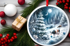 Round Christmass Ornament Sublimation|Clipart Product Image 2