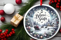 Believe in Santa Winter Scene PNG Product Image 2