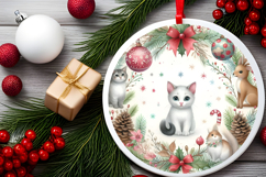 Round Christmass Ornament Sublimation|Clipart Product Image 2