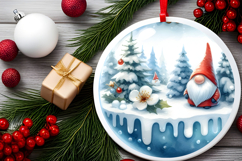 Round Christmass Ornament Sublimation|Clipart Product Image 2