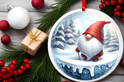 Round Christmass Ornament Sublimation|Clipart Product Image 2