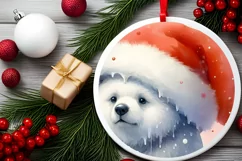 3D Winter Bear Portrait with Santa Hat PNG Product Image 2