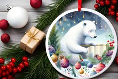 Round Polar Bear Sublimation PNG Product Image 1