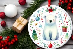 Round Polar Bear Sublimation PNG Product Image 2
