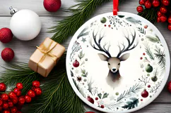 Round Christmass Ornament Sublimation|Clipart Product Image 2