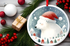 Round Christmass Ornament Sublimation|Clipart Product Image 2