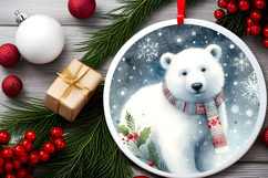 Round Christmass Ornament Sublimation|Clipart Product Image 2