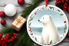 Round Christmass Ornament Sublimation|Clipart Product Image 2