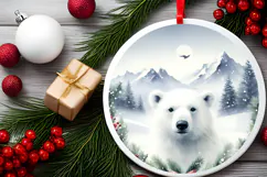 Round Christmass Ornament Sublimation|Clipart Product Image 2